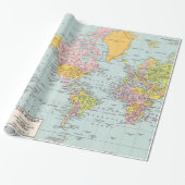 World Map Wrapping Paper (Unrolled)