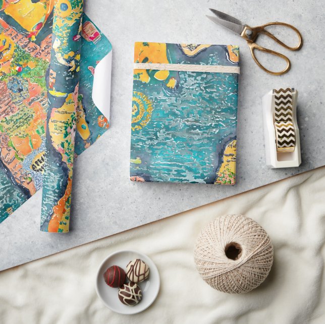 World Map  Wrapping Paper (Crafts)