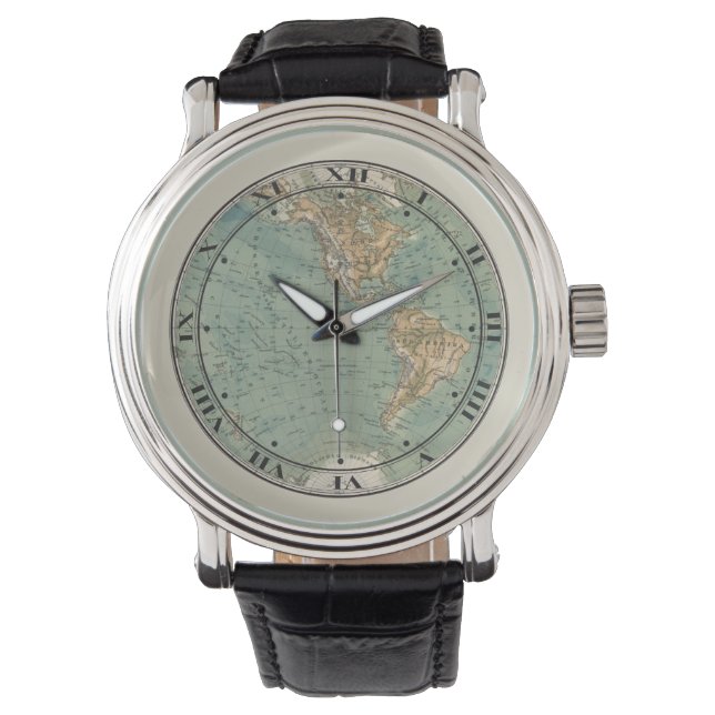 World Map Wrist Watch (Front)