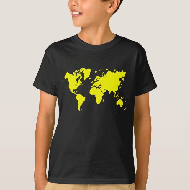 World Map - Yellow T-Shirt (Front)