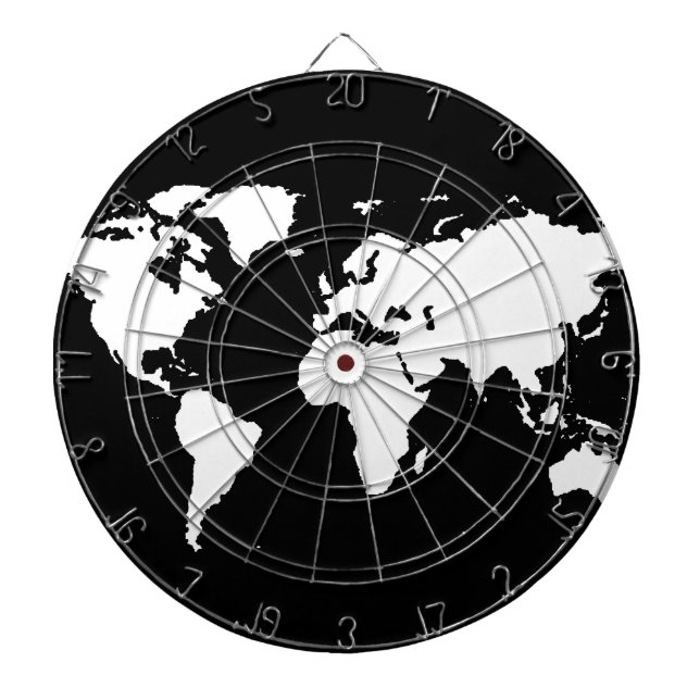 world maps ~ customizable color dartboard (Front)