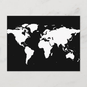 world maps ~ customizable color postcard