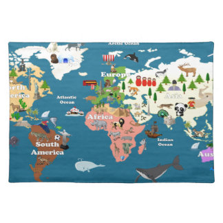 World Maps For Kids Placemat