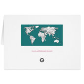 World maps in turquoise cards (Back Horizontal)