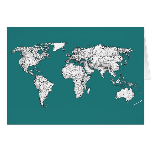 World maps in turquoise cards (Front Horizontal)