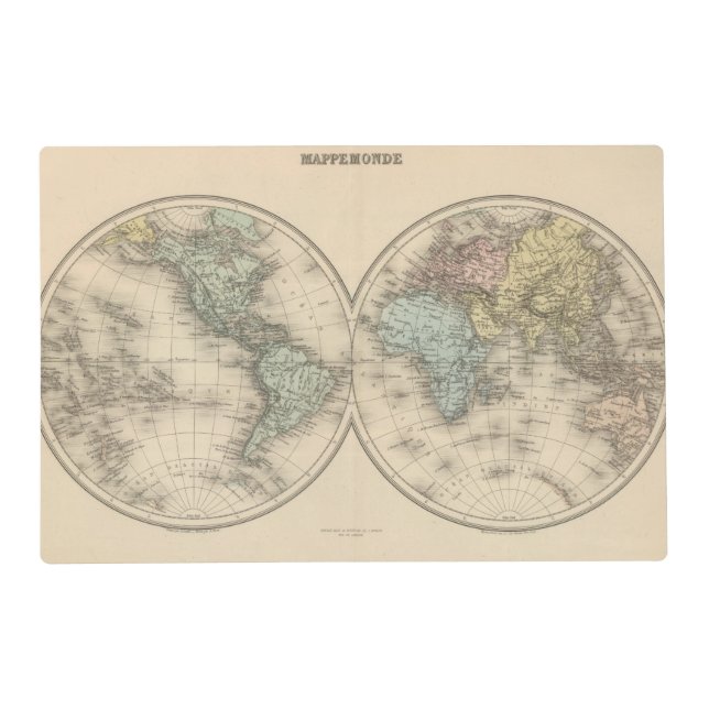 World maps placemat (Front)