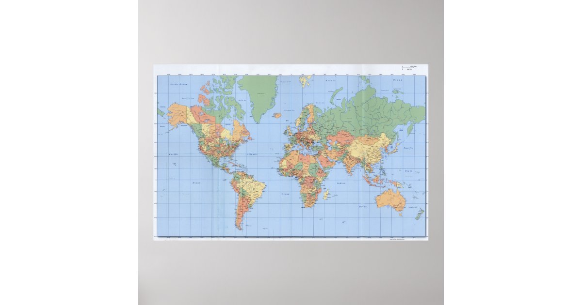 wall size world map poster