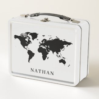 World Maps with Monogram