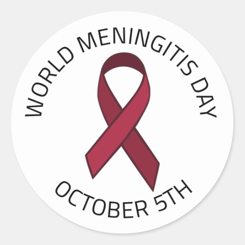 World Meningitis Day _ October 5th Classic Round Sticker