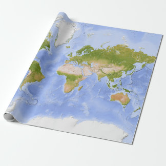World Mercator Map Wrapping Paper