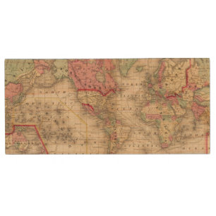 World Mercator proj Map by Mitchell Wood USB Flash Drive