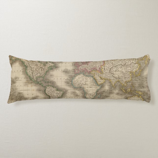 World, Mercator's Projection 2 Body Pillow (Front)