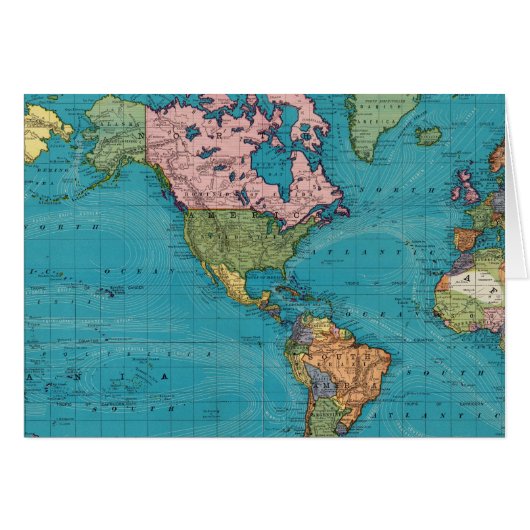 World, Mercator's Projection Cards (Front Horizontal)
