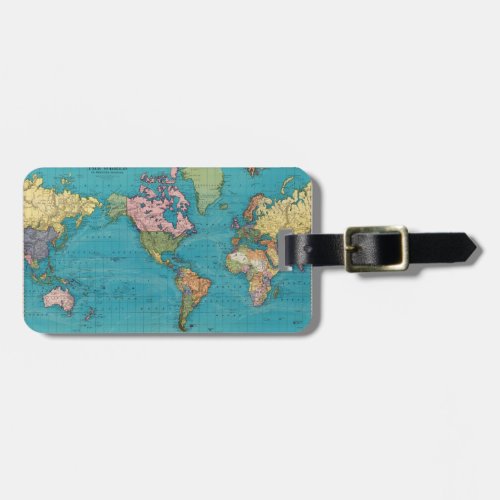 World Mercators projection Luggage Tag