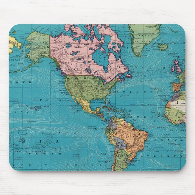 World, Mercator's Projection Mouse Pad (Front)