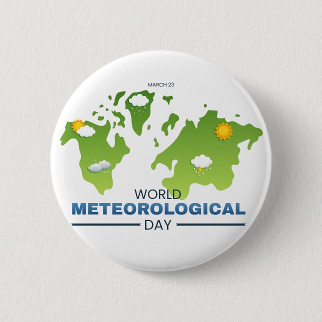World Meteorological Day Button (Front)