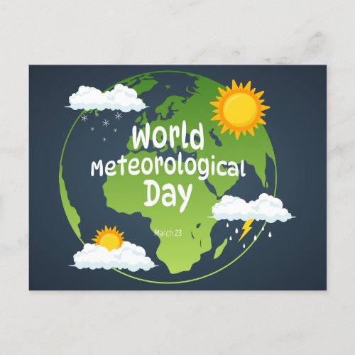 World Meteorological Day Holiday Postcard