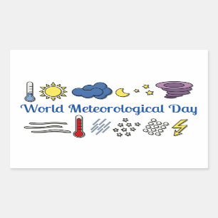 World Meteorological Day Rectangular Sticker