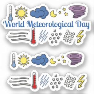 World Meteorological Day Sticker