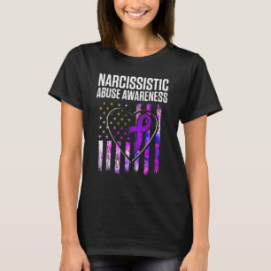 World Narcissistic Abuse Awareness Heart Flag Surv T-Shirt