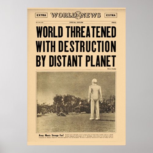 World News Extra  Gort Poster