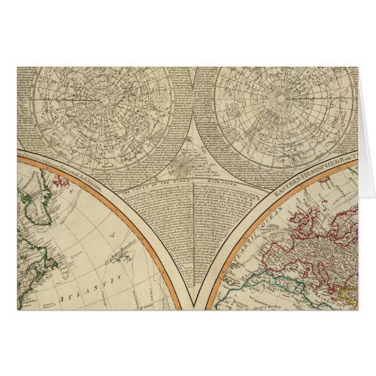 World north hemisphere map cards (Front Horizontal)