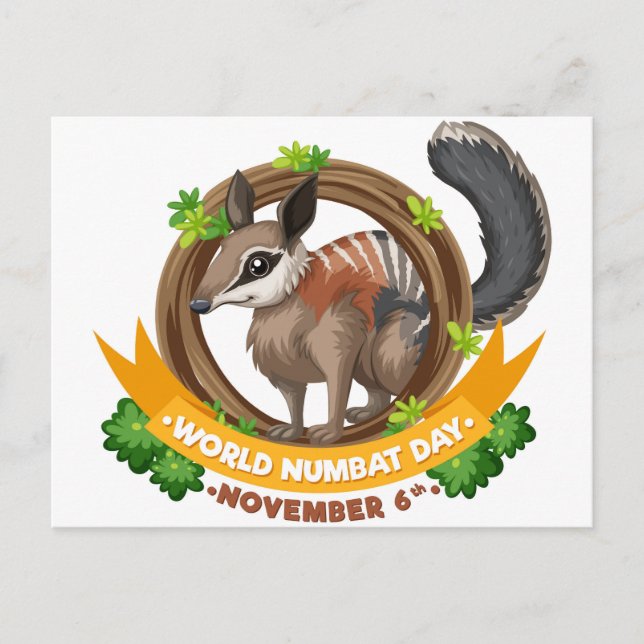 World Numbat Day Postcard (Front)