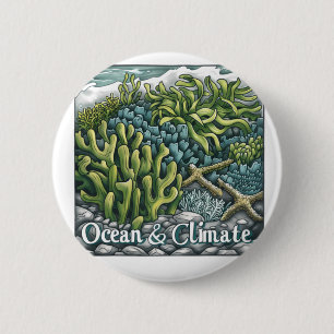 World Oceans Day - Coral Reef and Climate Button