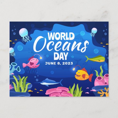 World Oceans Day June 8 2023 Under the Sea Postcard
