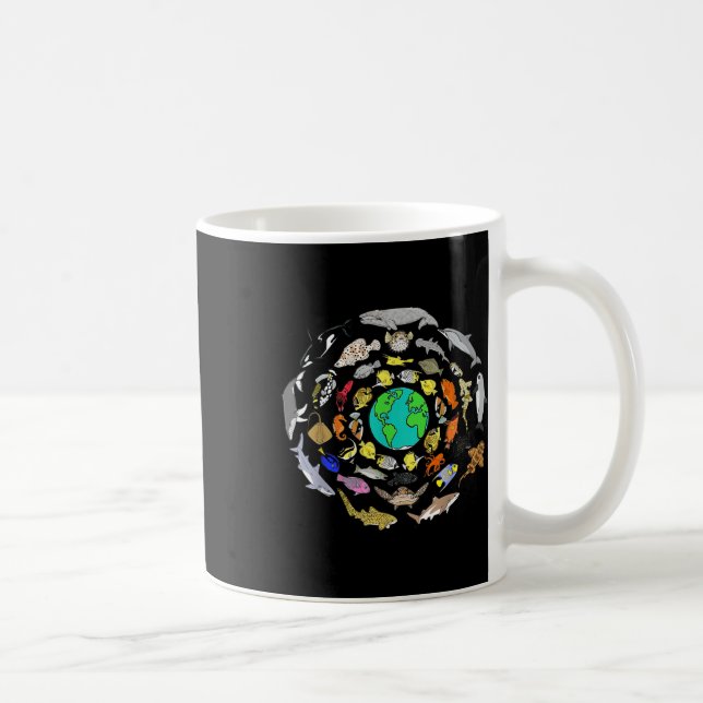 World Oceans Day Sea Life Enviromental Earth Day  Coffee Mug (Right)