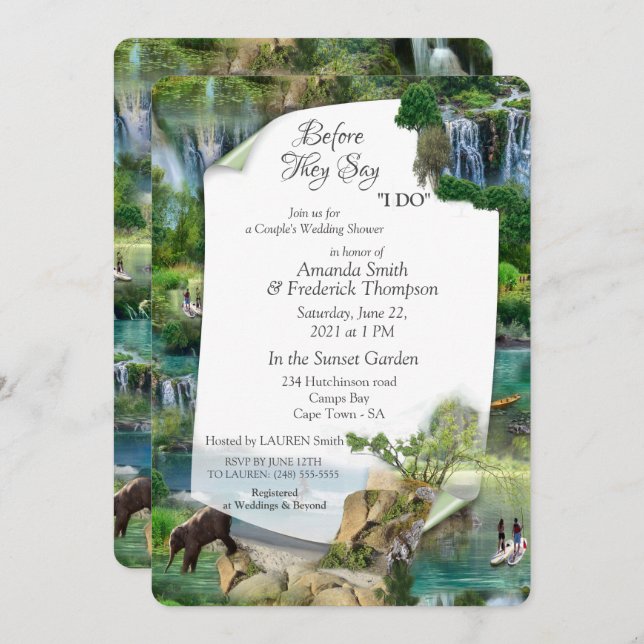 World Oceans & Rivers, Lakes & Sport Activities Invitation (Front/Back)