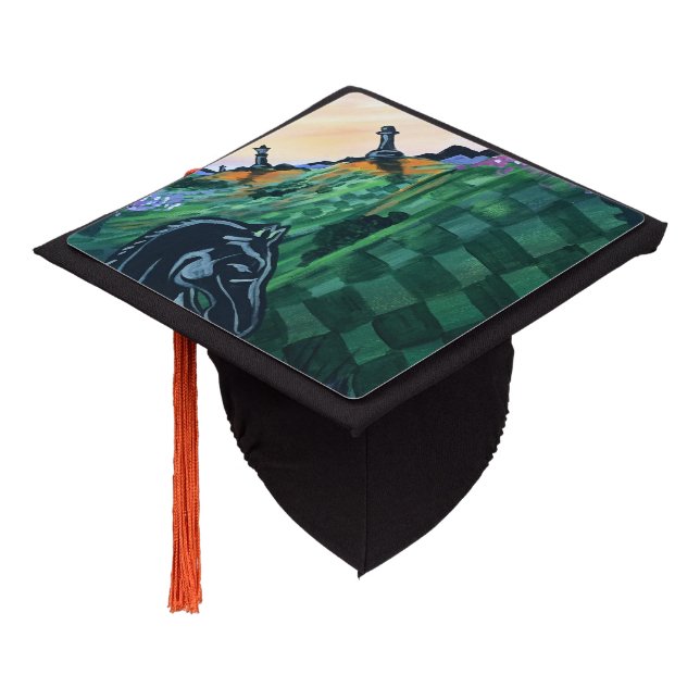 World Of Chess  Graduation Cap Topper (Angled)