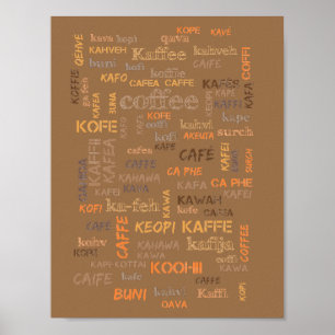 World of Coffee 8.5 x 11 poster