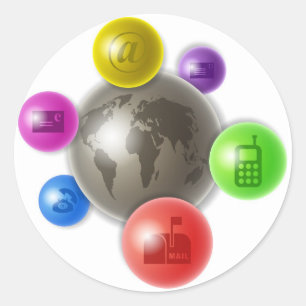 World of Communication Classic Round Sticker
