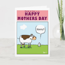World of cow Mothers day card
