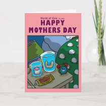 World of cow Mothers day card