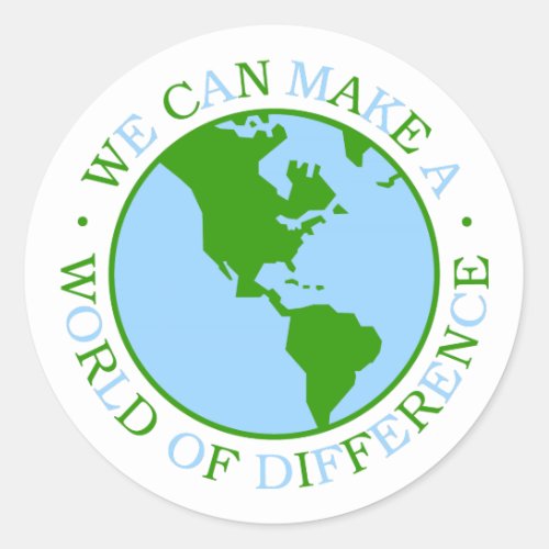 World Of Difference Earth Day Stickers