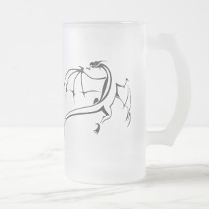 World of Dragon Frosted Glass Beer Mug