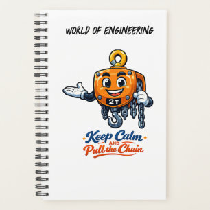 World of Engineering Keep Calm Pull Chain Notebook