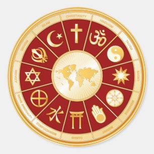 world of Faith Classic Round Sticker