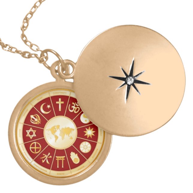 World of Faith Gold Plated Necklace (Front)