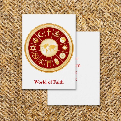 Customizable World of Faith Mandala Business Cards