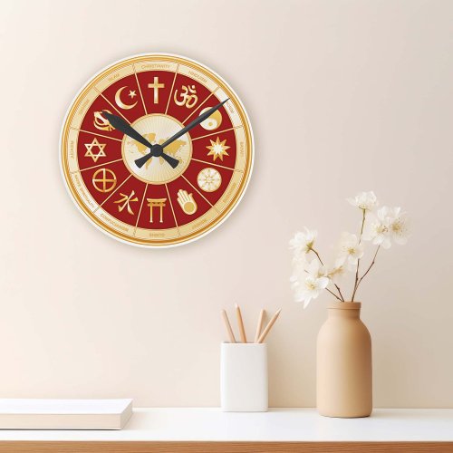 World of Faith Round Clock