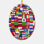 World Of Flags Ceramic Ornament at Zazzle