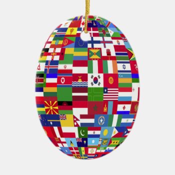 World Of Flags Ceramic Ornament by ProfessionalDesigner at Zazzle