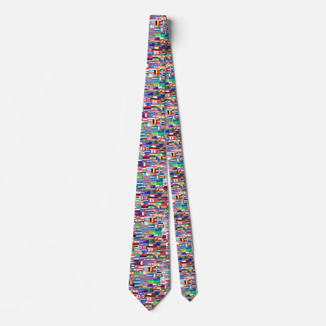 World Of Flags Neck Tie (Front)