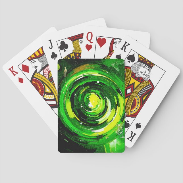 World Of Green Poker Cards (Back)