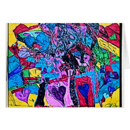 World of Hearts Drawings Cards (Front Horizontal)
