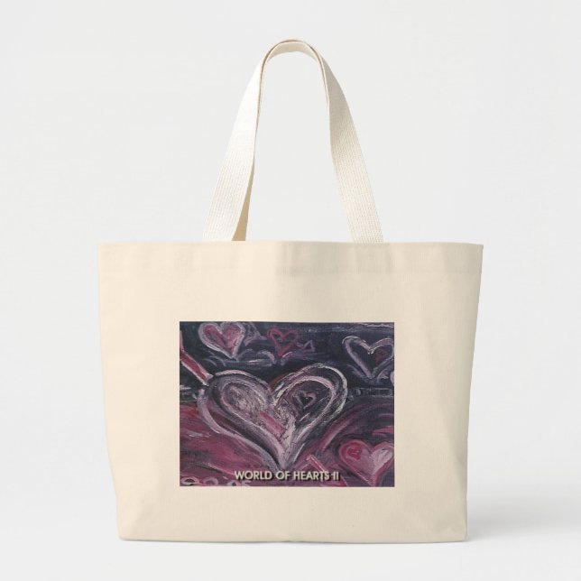 World of hearts II Large Tote Bag (Front)