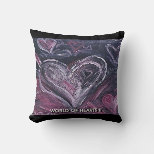 WORLD OF HEARTS II THROW PILLOW (Front)